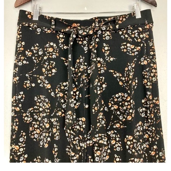 🌺 WHBM Floral Print Jersey Knit Wide Leg Pants - Picture 3 of 7